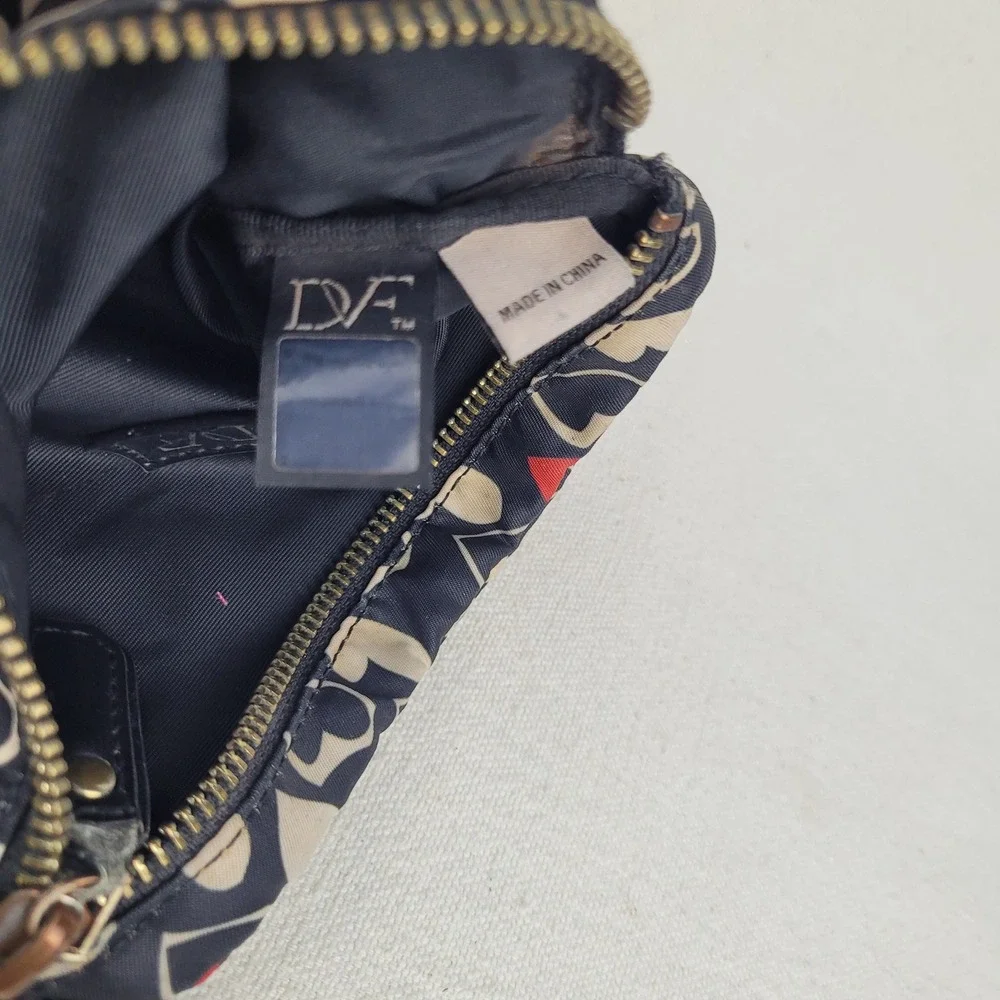 VTG‎ Oscar de la Renta Striped & DVF Heart Cosmetic Bag Bundle Black White Red